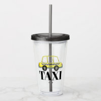 Chequered Yellow New York City Taxi Cab NYC