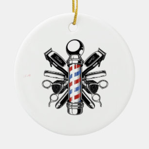 Cherie Huntley The Barber Collection Ceramic Tree Decoration
