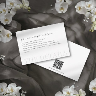 Cherise Elegant Simple QR Code Wedding Details Enclosure Card