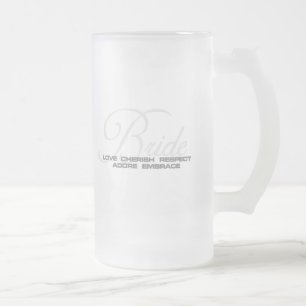 Cherish Bride Frosted Glass Beer Mug
