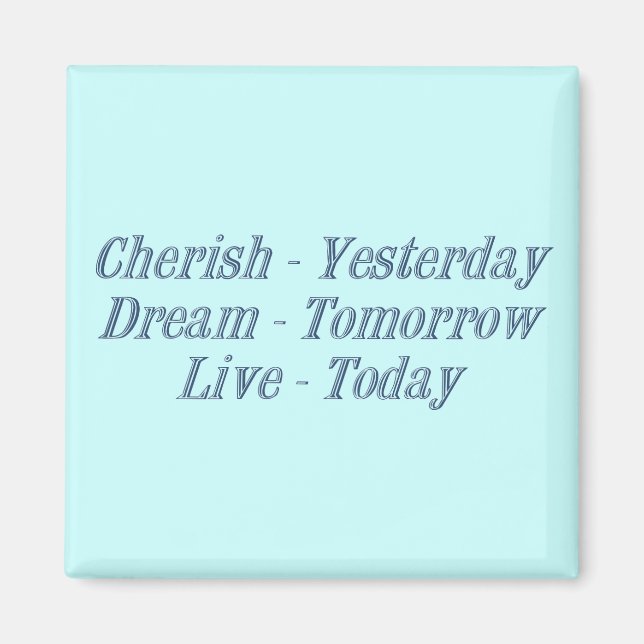 Cherish dark blue magnet (Front)