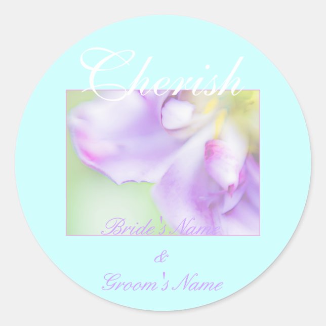 Cherish Envelope Seal Sticker Template (Front)