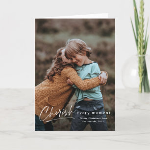 Cherish every moment 2 photo Holiday Christmas Card