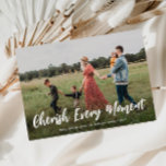 cherish every moment christmas holiday card<br><div class="desc">merry christmas card with a custom family image. Feel free to personalise the holiday image photo and text.</div>
