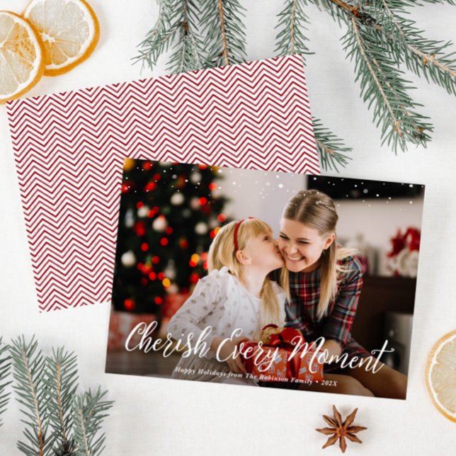 cherish every moment merry christmas holiday card (Creator Uploaded)