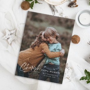 Cherish every moment single photo full bleed card