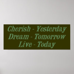 Cherish green poster