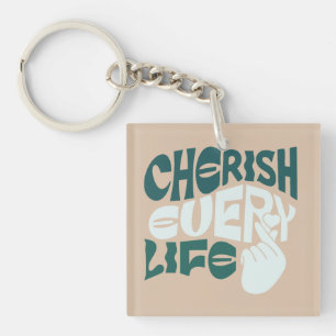Cherish Life – Love & Kindness Art Key Ring