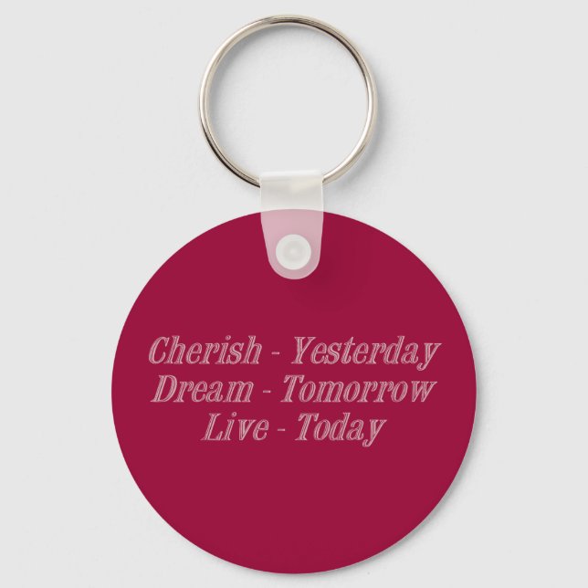 Cherish pink key ring (Front)