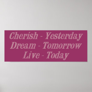 Cherish pink poster