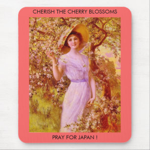 CHERISH THE CHERRY BLOSSOMS MOUSE PAD
