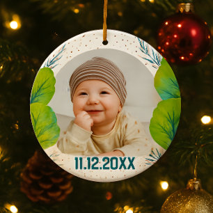 Cherish the Magic: Your Woodland First Christmas  Ceramic Tree Decoration