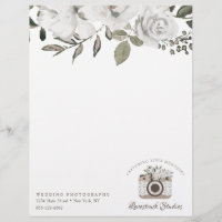 Cherish Vintage White Floral Custom Camera logo