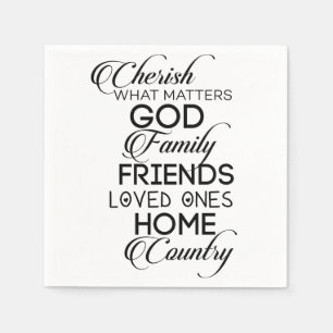 Cherish What Matters Napkin