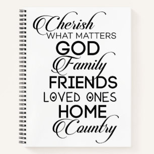 Cherish What Matters Notebook