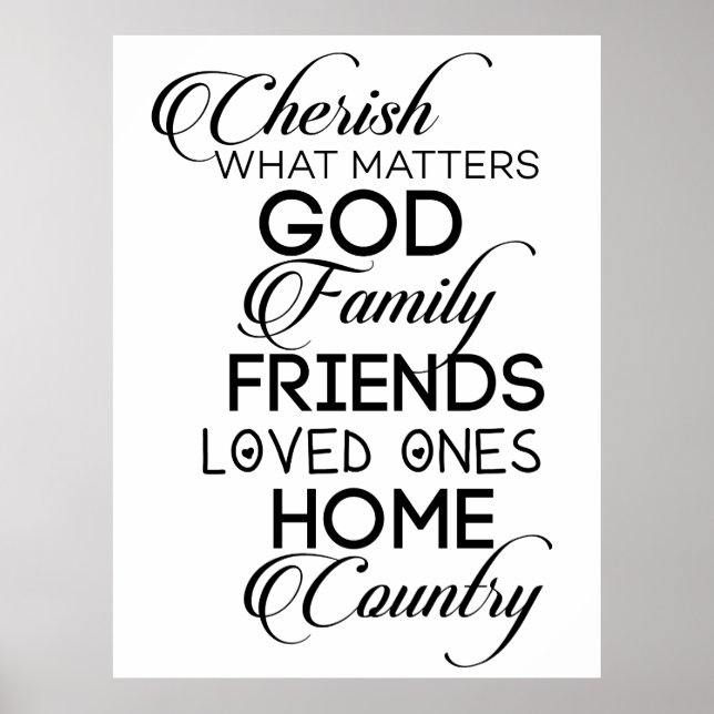 Cherish What Matters Poster (Front)