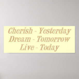 Cherish yellow poster