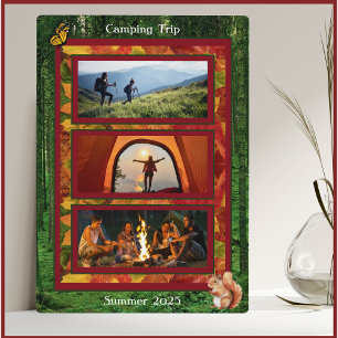 Cherished Camping Memories Photo Keepsake Plaque