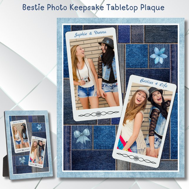 Cherished Friendship Bestie Keepsake Plaque Denim (Cherished Friendship Bestie Keepsake Plaque Denim)