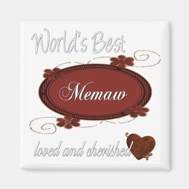 Cherished Memaw Magnet (Front)