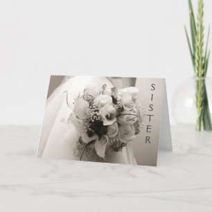 CHERISHED MEMORIES TO SIS AND HUSBAND WEDS CARD