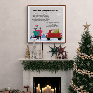 Cherished Moments at Christmas Poem Poster