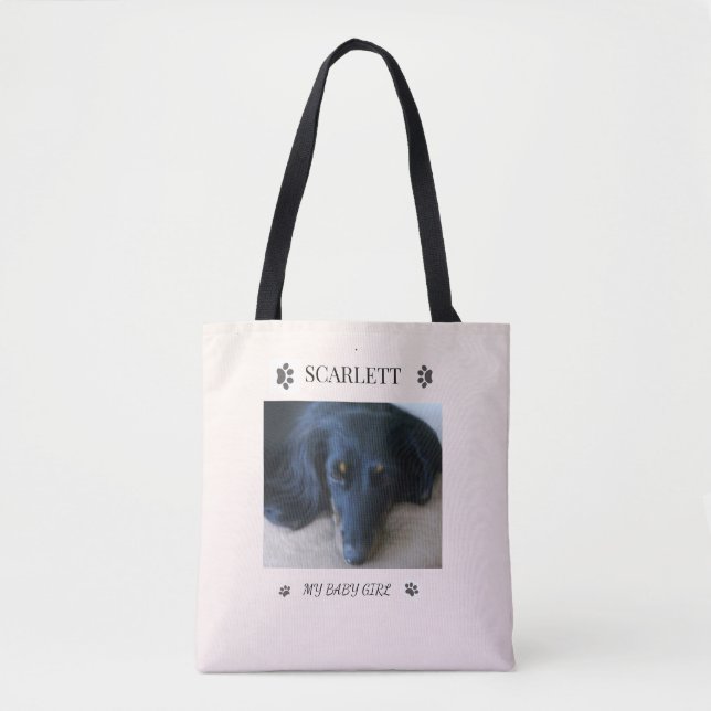 Cherished Paw Print Companion Tote Bag (Front)