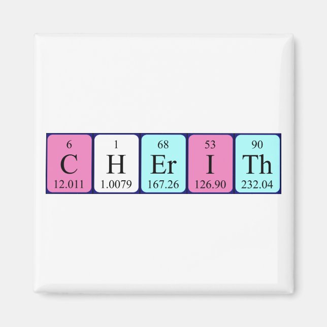 Cherith periodic table name magnet (Front)