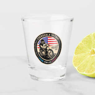 Cherohala Skyway National Scenic Byways Motorcycle Shot Glass