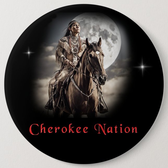 Cherokee 6 Cm Round Badge (Front)