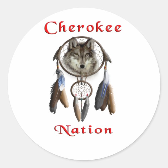Cherokee Classic Round Sticker (Front)