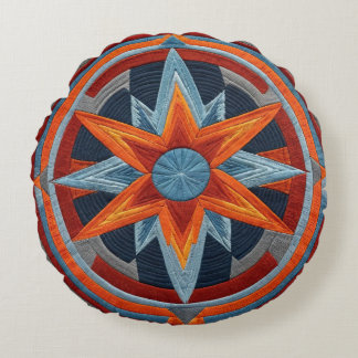Cherokee Compass Round Cushion