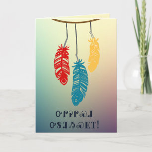 Cherokee Feathers Anniversary Card