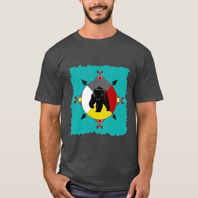 Cherokee Four Directions Bear T-Shirt (Front)