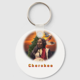 Cherokee Indian art Key Ring