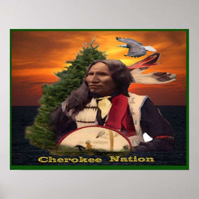 Cherokee Indian art poster (Front)