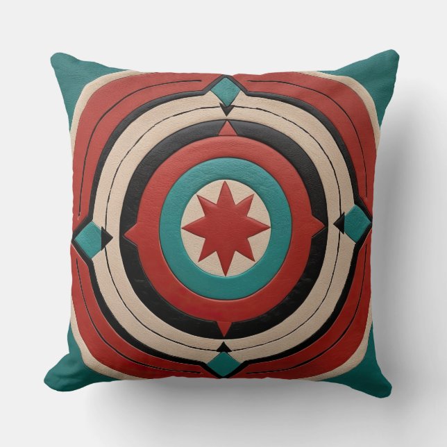 Cherokee Inspired Geometric Cushion (Front)