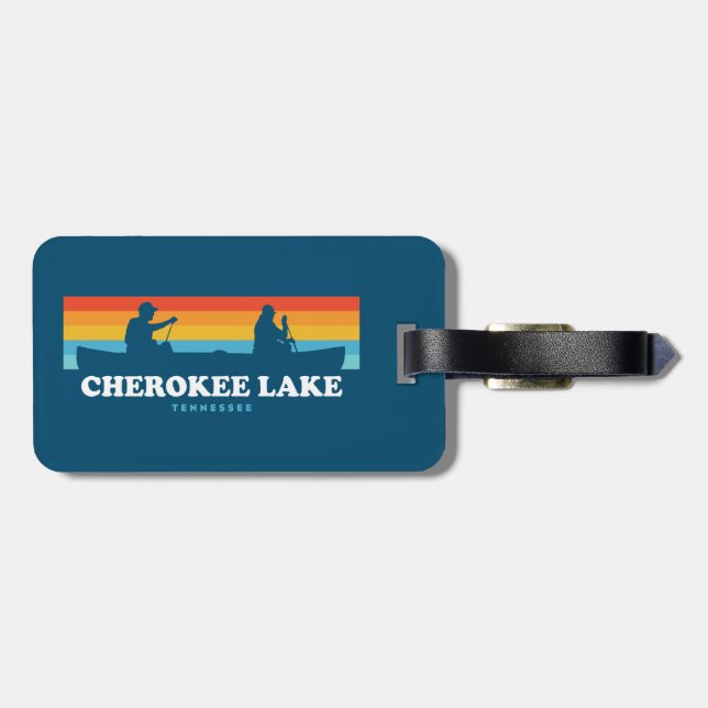 Cherokee Lake Tennessee Canoe Luggage Tag (Back Horizontal)