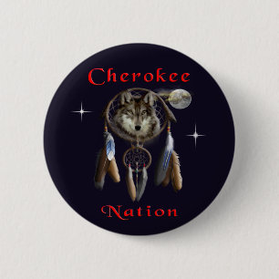 Cherokee nation 6 cm round badge