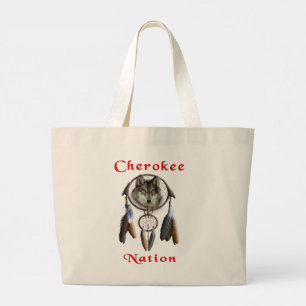 Cherokee nation large tote bag