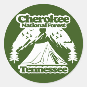 Cherokee National Forest Tennessee Classic Round Sticker