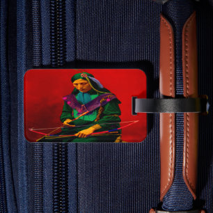 Cherokee Native American Pop Art Luggage Tag