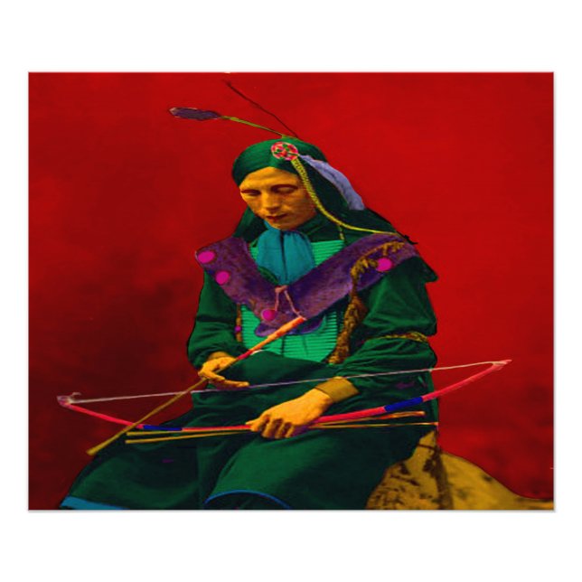 Cherokee Native American Pop Art Photo Print (Front)