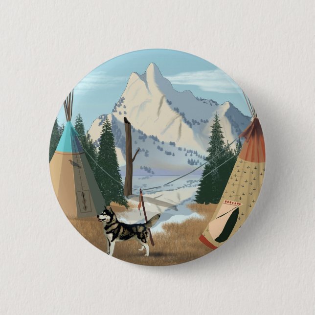 Cherokee Village 6 Cm Round Badge (Front)