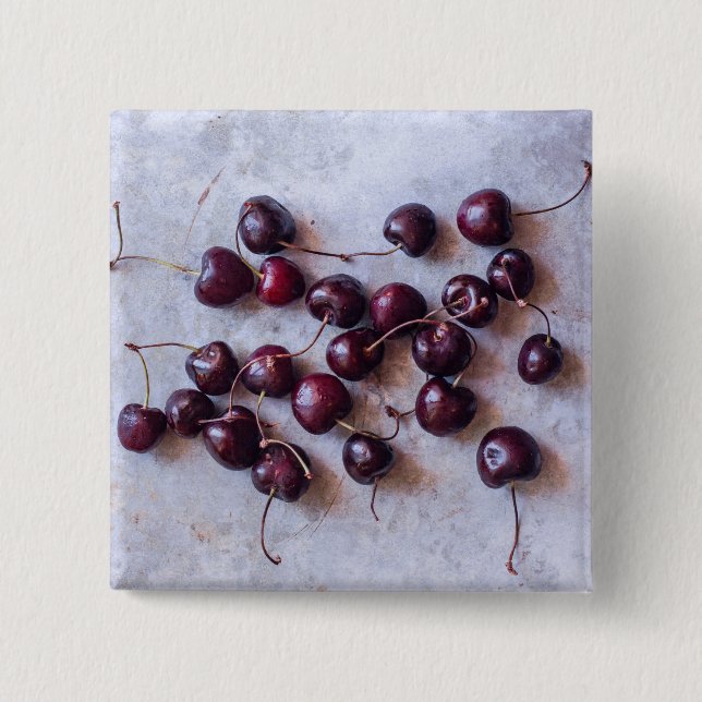 Cherries 15 Cm Square Badge (Front)