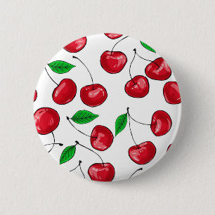 Cherries 6 Cm Round Badge