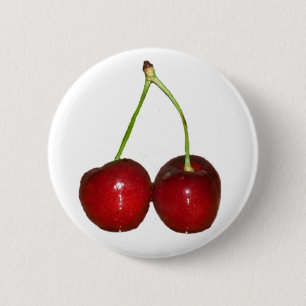 Cherries 6 Cm Round Badge