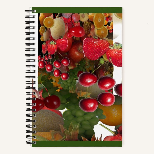 Cherries And Fruits Notebook (Front)