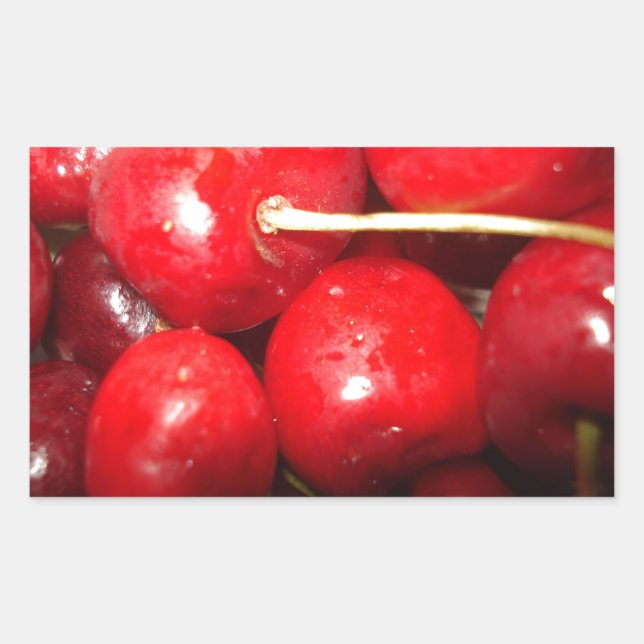 Cherries Art Photo Rectangular Sticker (Front)