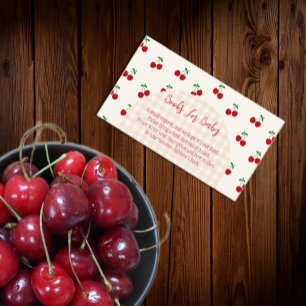 Cherries Baby Shower Books For Baby Enclosure Card